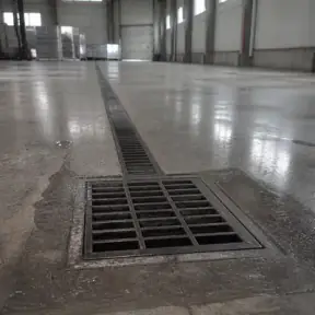 Red de saneamiento de una nave industrial en Zaragoza durante una limpieza programada