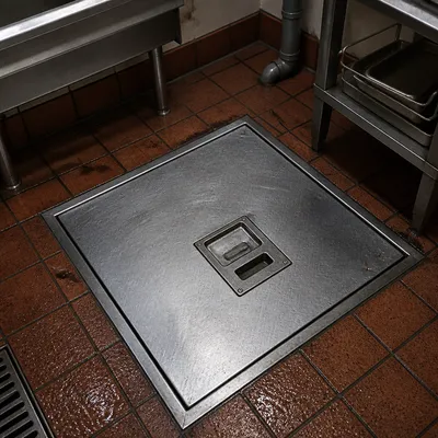 Separador de grasa de una cocina en Zaragoza preparado para vaciado y tratamiento